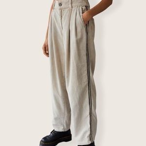 BDG tapered corduroy pants in tan and brown
